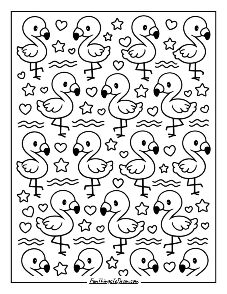 Flamingo Pattern Page