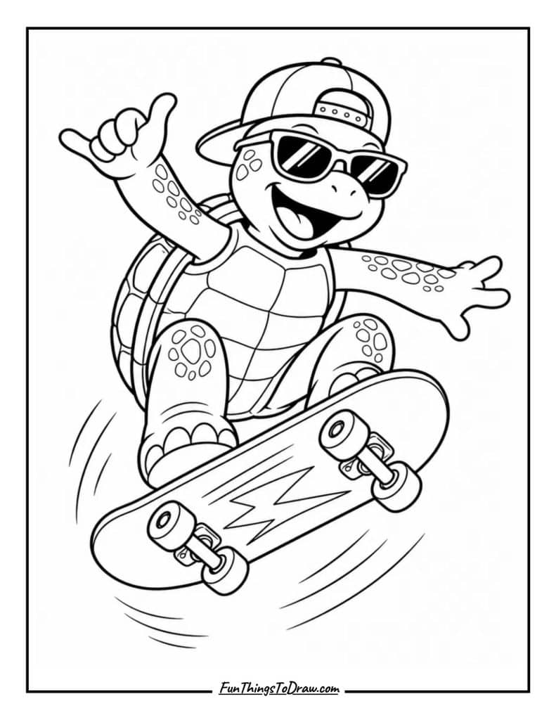 Turtle on a Skateboard