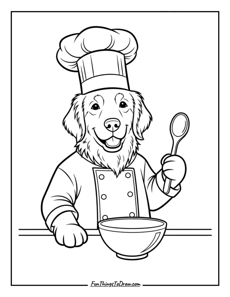 Golden Retriever as a Chef