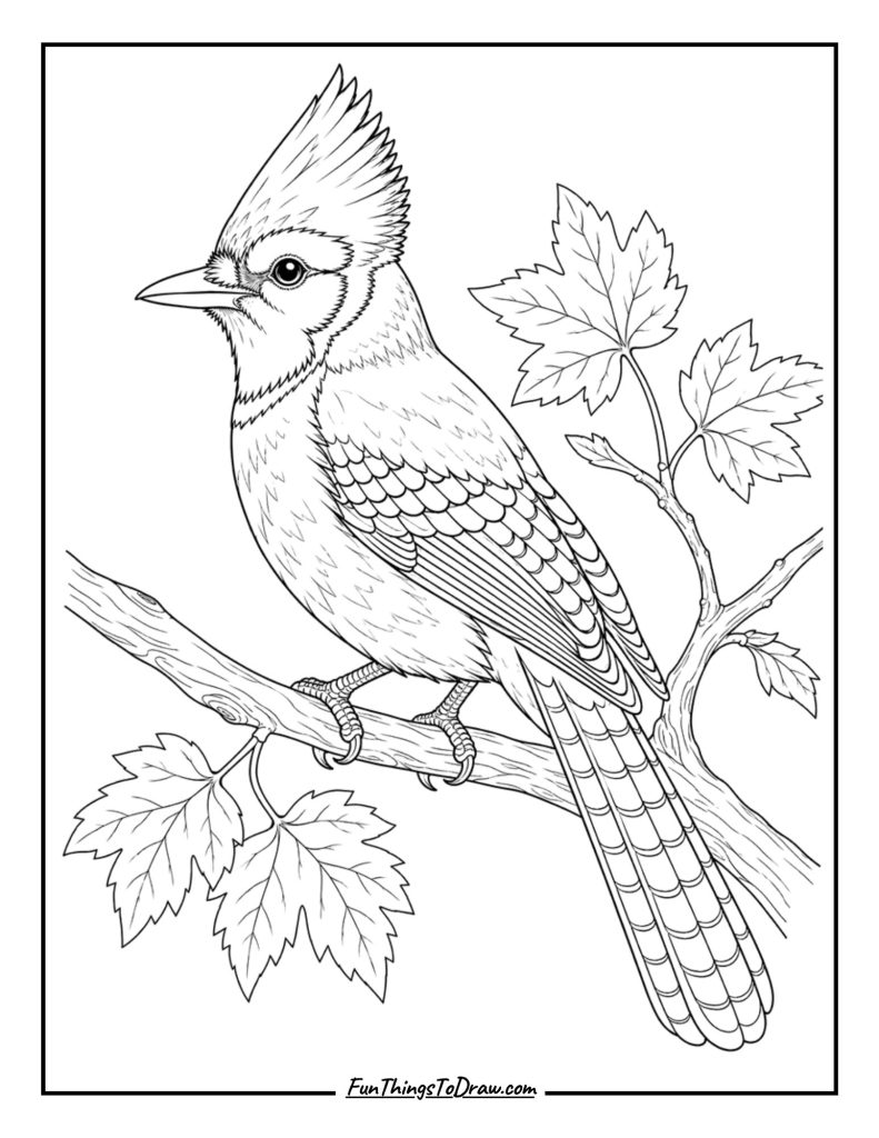 Blue Jay Coloring Page