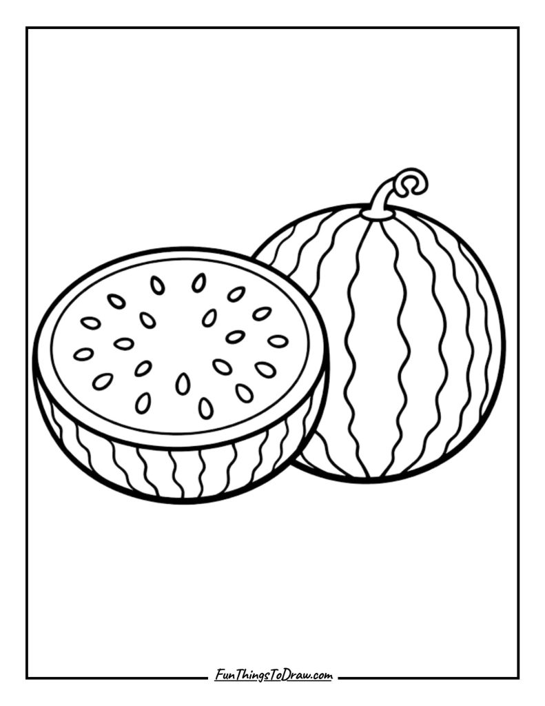 Watermelon Half with Rind