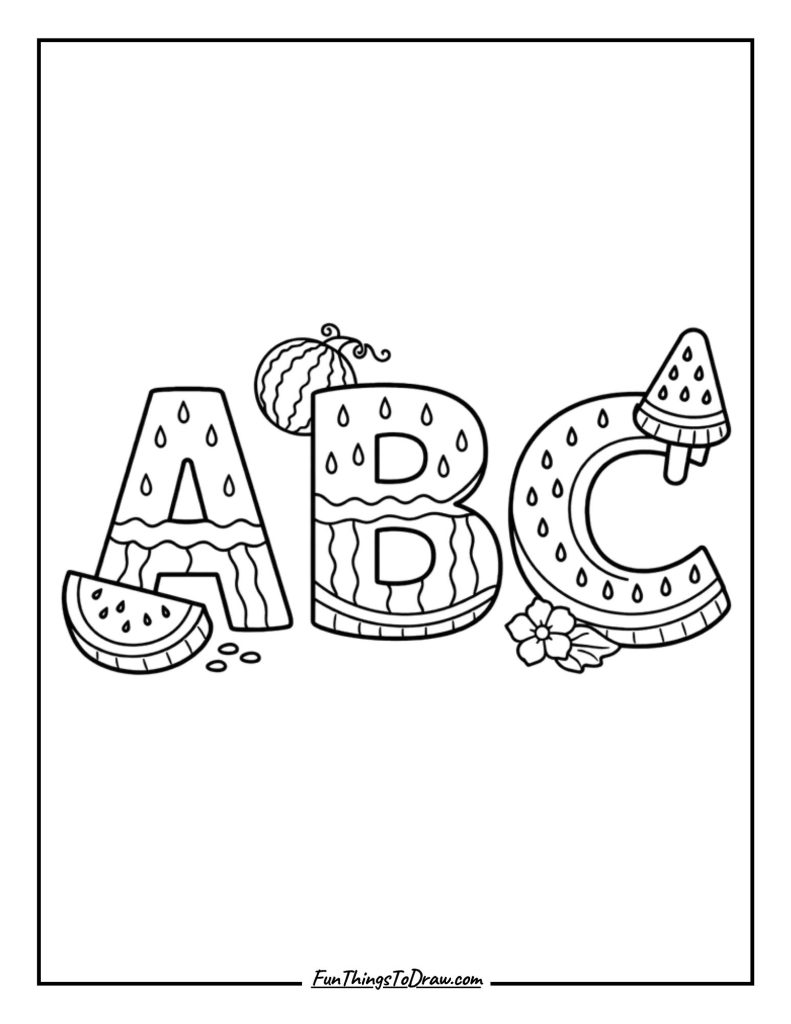 Watermelon Alphabet