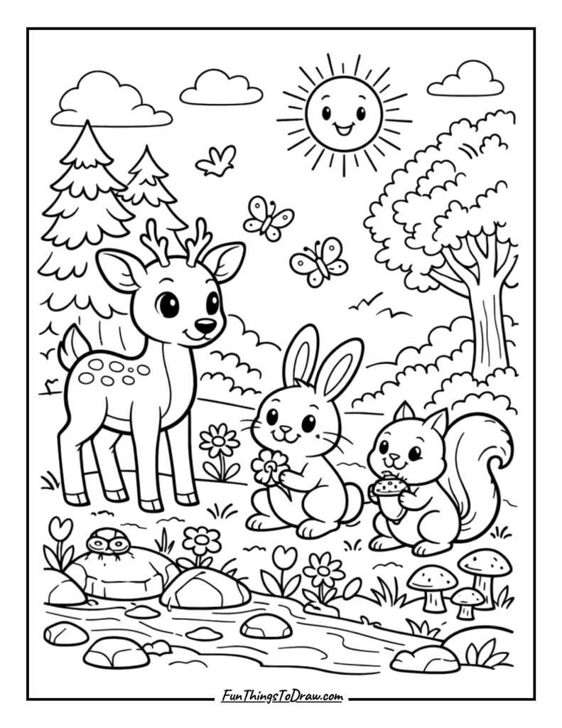 Spring Forest Animals