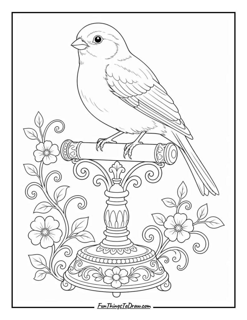 Canary coloring sheet