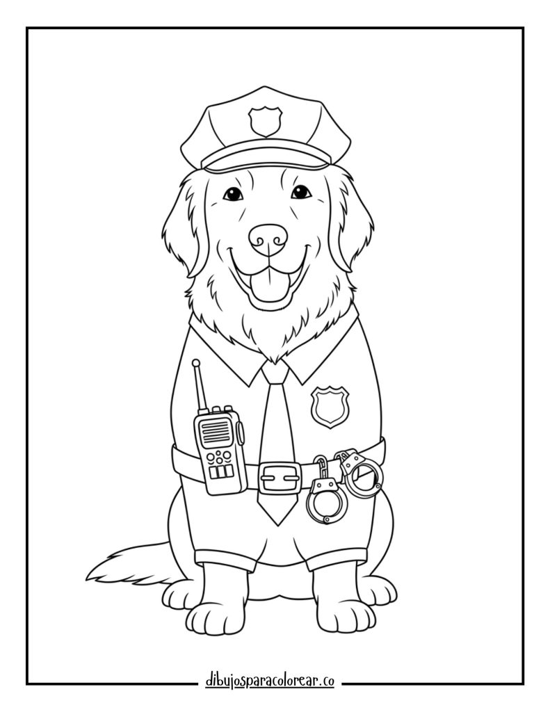 Golden Retriever as a Police Officer