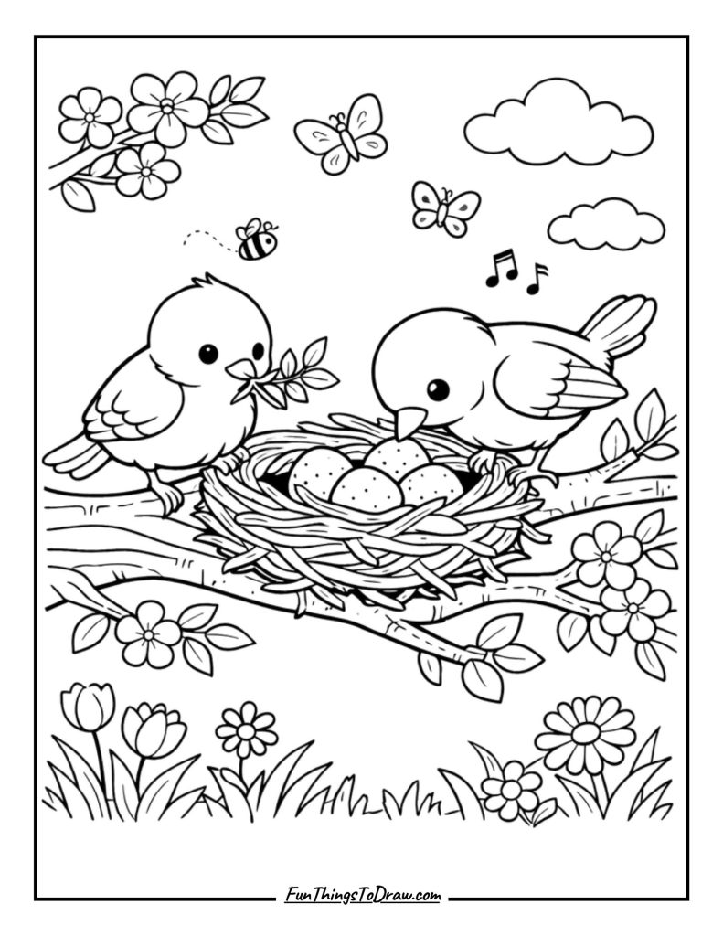 Spring Birds and Nests