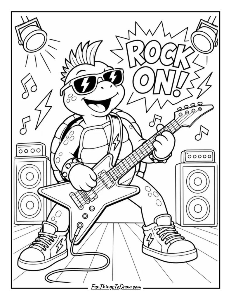Rock and Roll Turtle