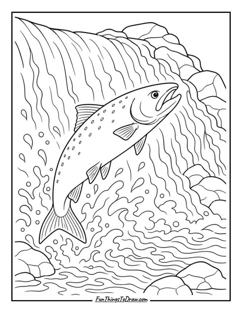 Salmon Leaping Upstream