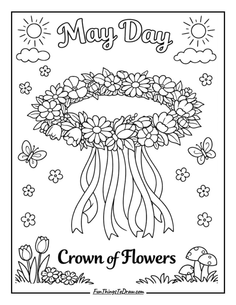May Day Crown of Flowers