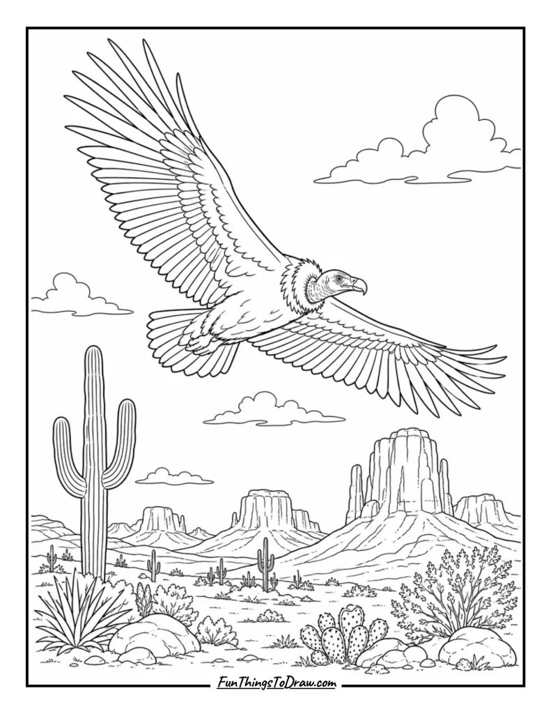 Vulture coloring page