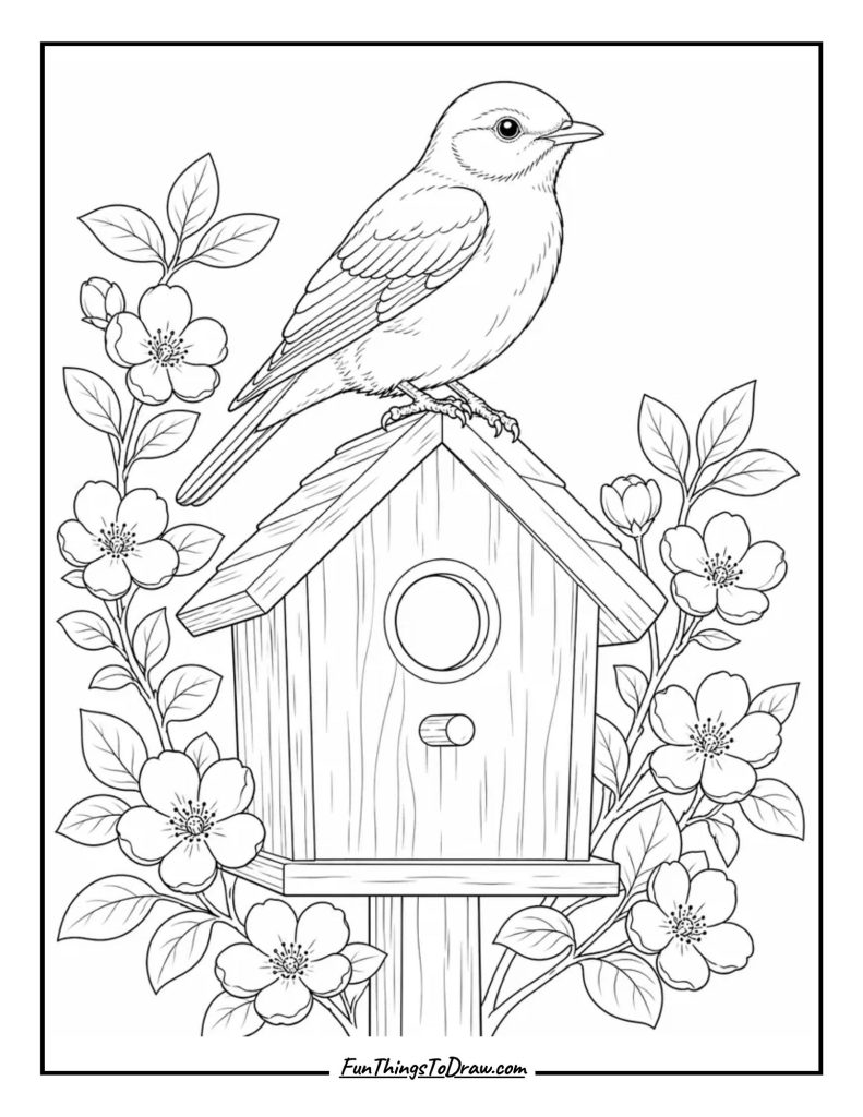 Goldfinch coloring page