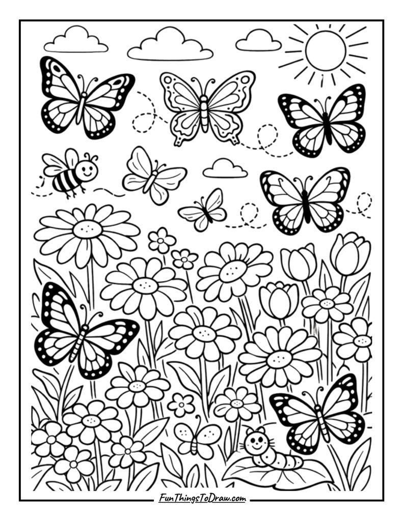 Garden Full of Butterflies