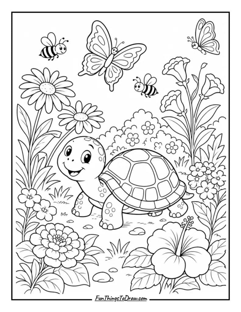 Turtle in a Garden