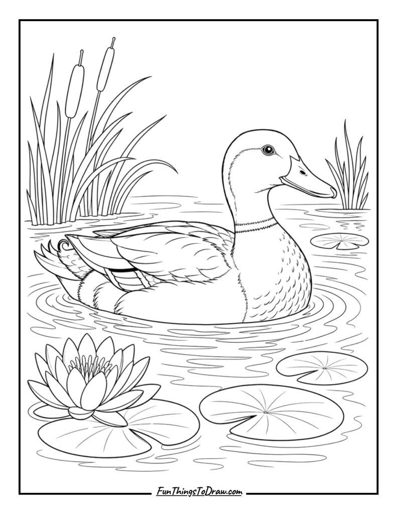 Mallard Duck coloring page