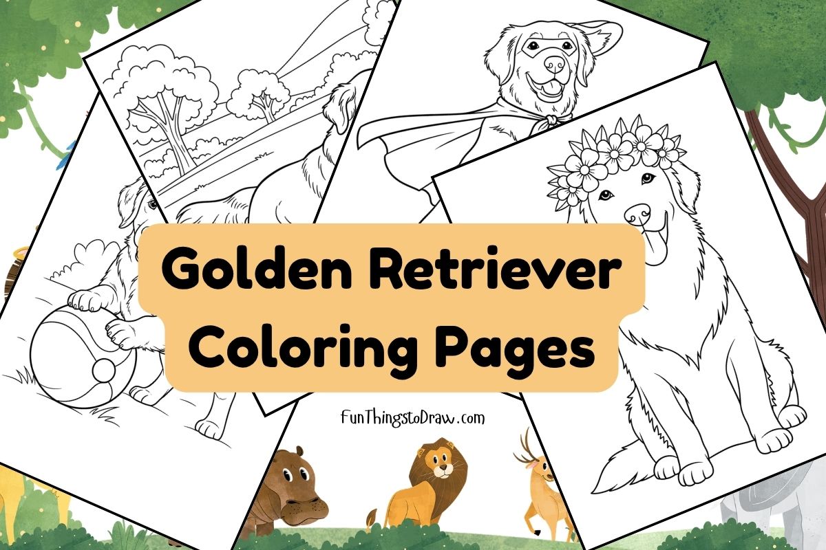 Golden Retriever Coloring Pages