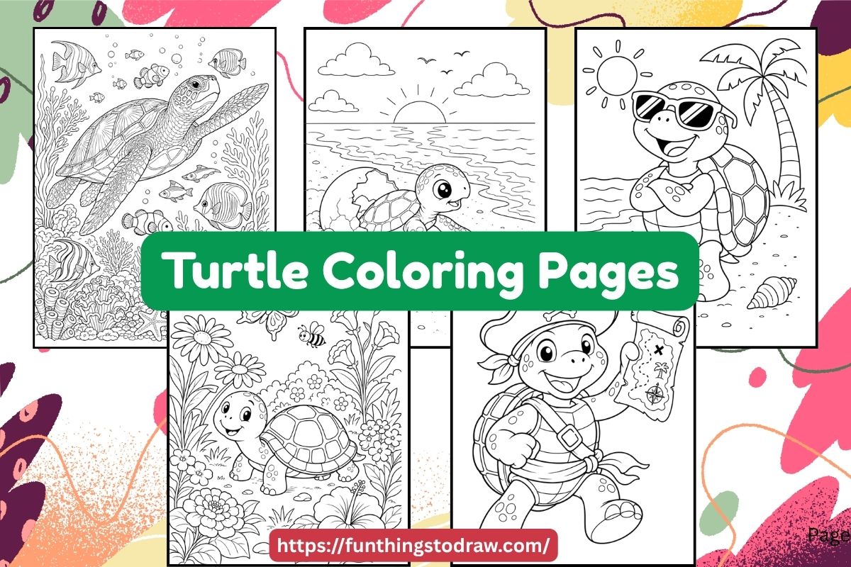 You are currently viewing 37 Turtle Coloring Pages for Adults