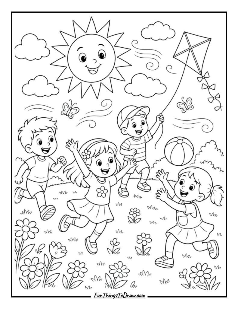 Weather coloring pages
