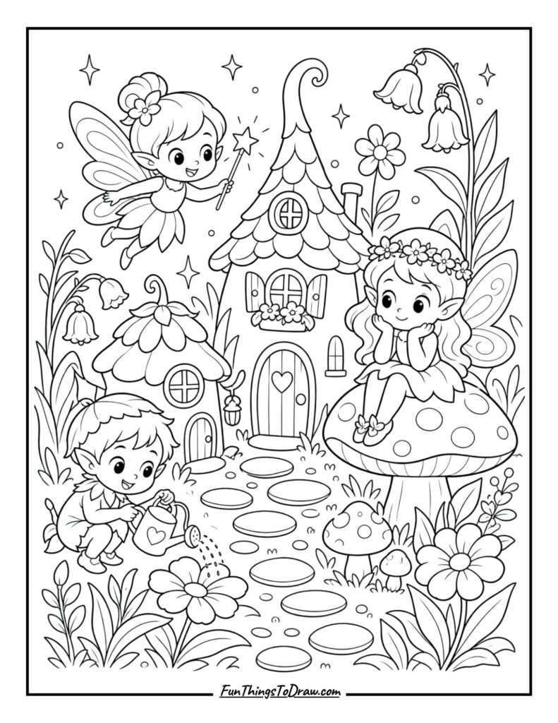 A whimsical fairy garden