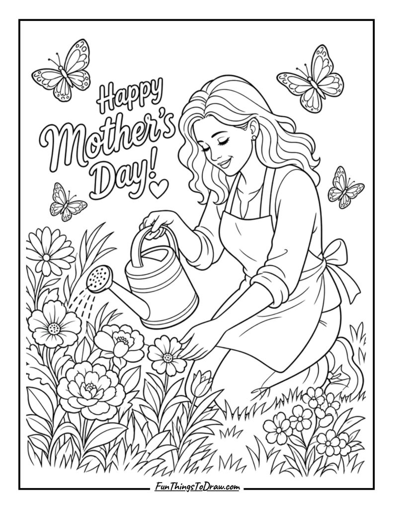 Mother’s Garden coloring page
