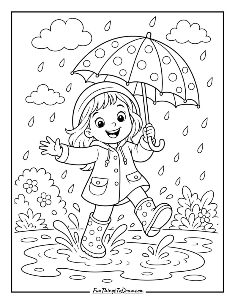 Puddles and Umbrellas