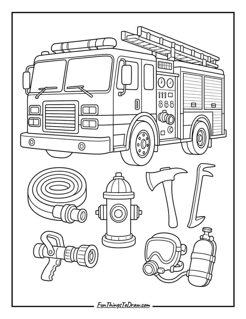 Fire Truck with Rescue Tools
