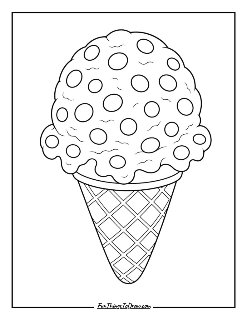 Bubblegum Blast ice cream coloring page