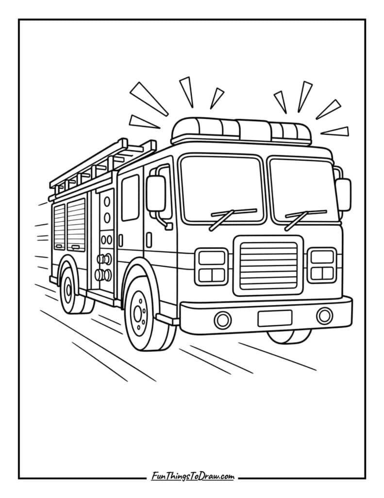 Fire Truck with a Siren