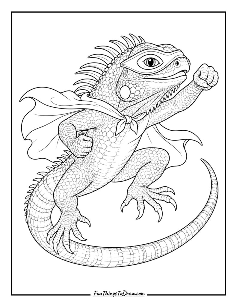 Iguana Superhero