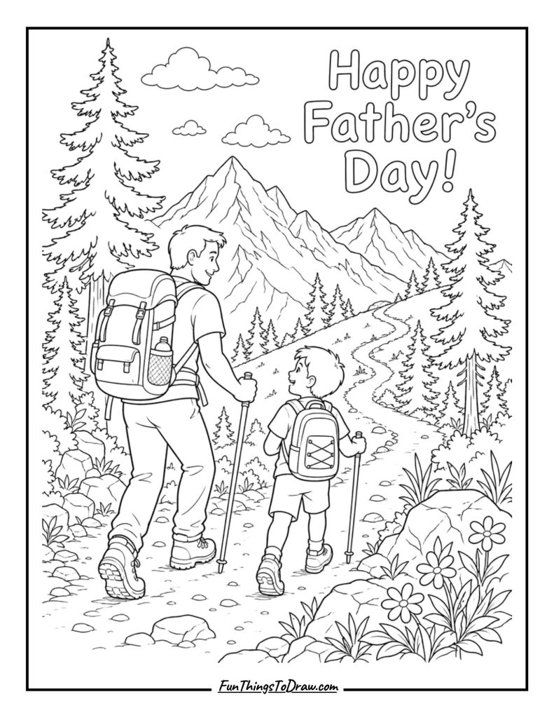 Father's day coloring page