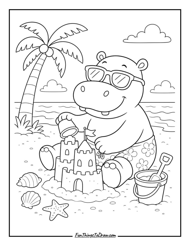 Hippo at the Beach