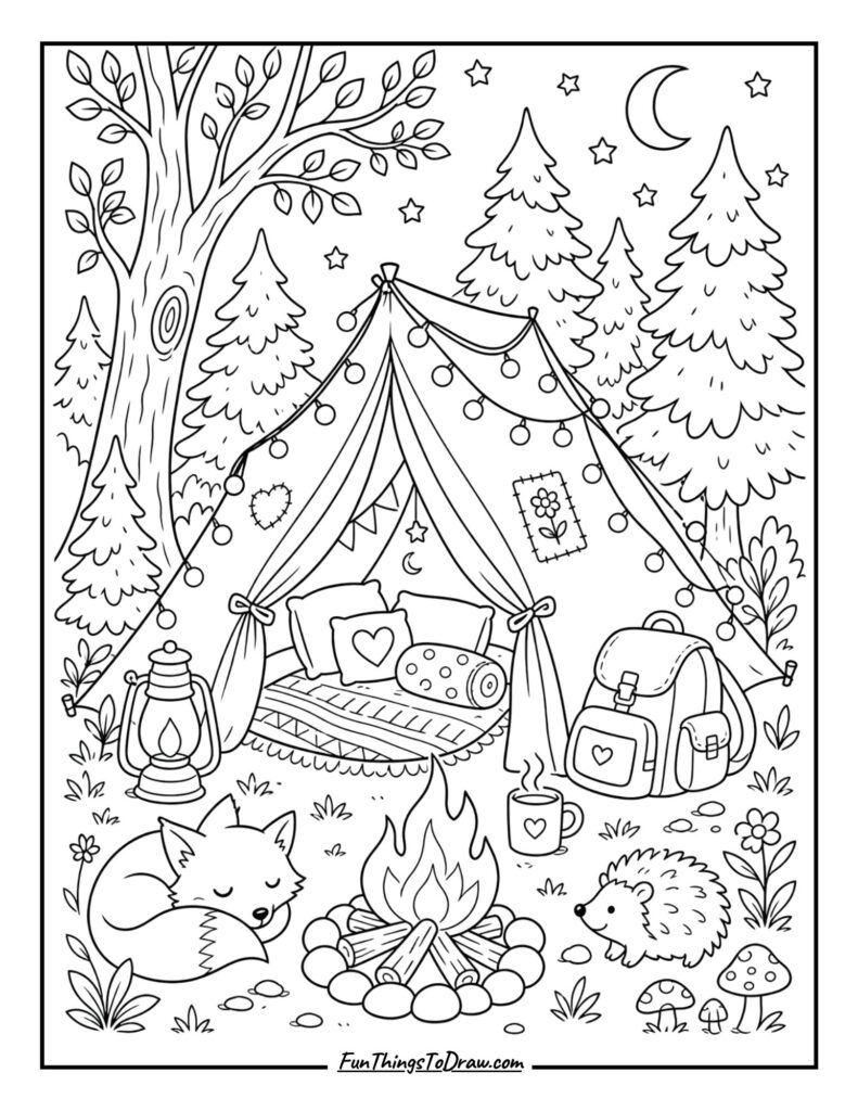 Tent with Fairy Lights