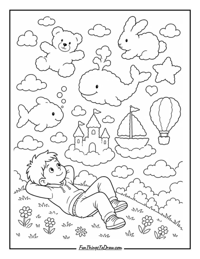 easy coloring page for kids