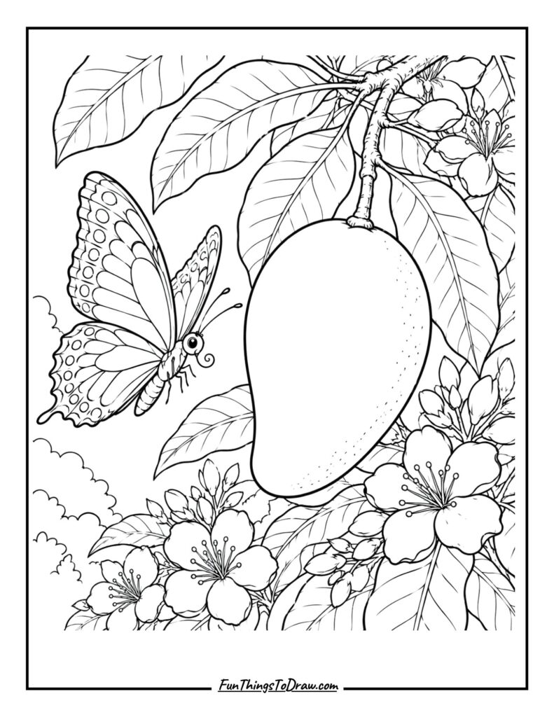 Butterfly near mango