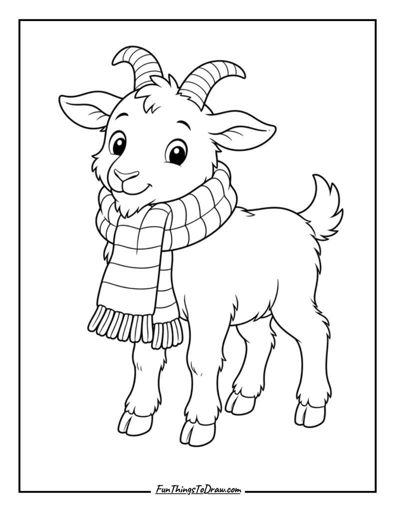 Goat with a Scarf