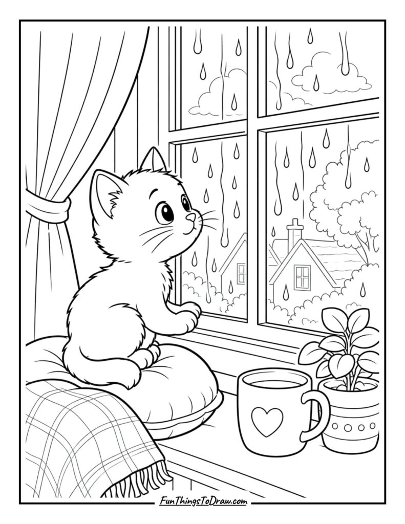 Kitten by the Window
