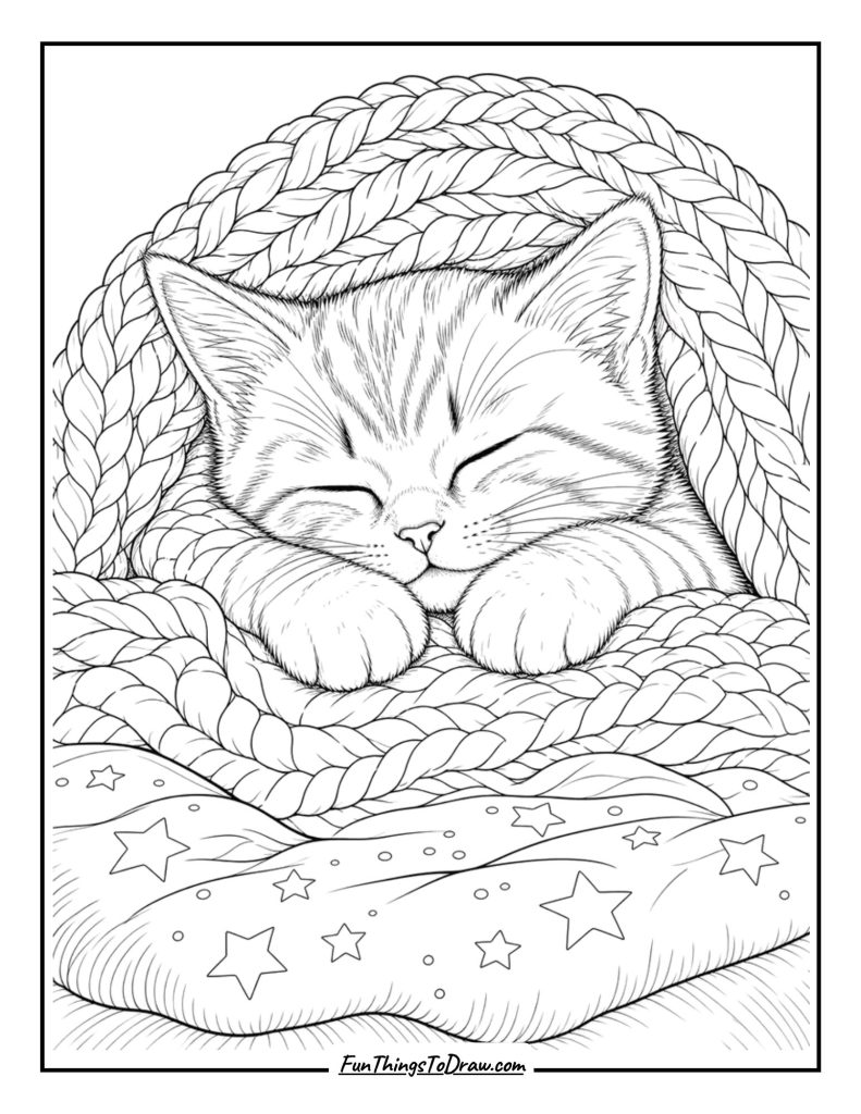 Kitten Under a Blanket