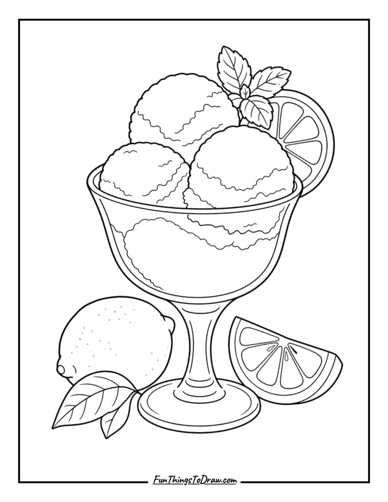 Lemon Sorbet Zest coloring sheet