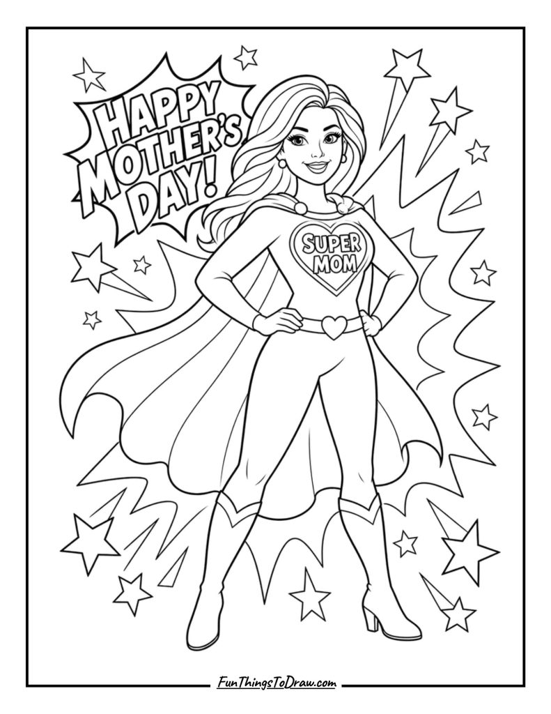 Super Mom with Cape