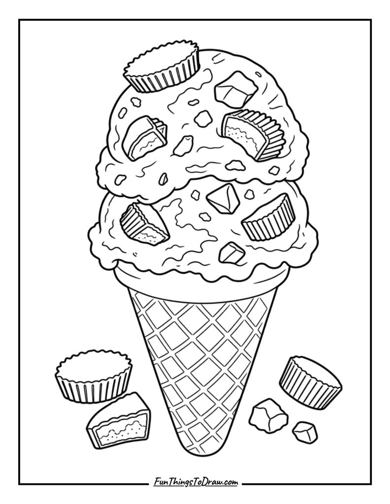Peanut Butter Cup coloring page