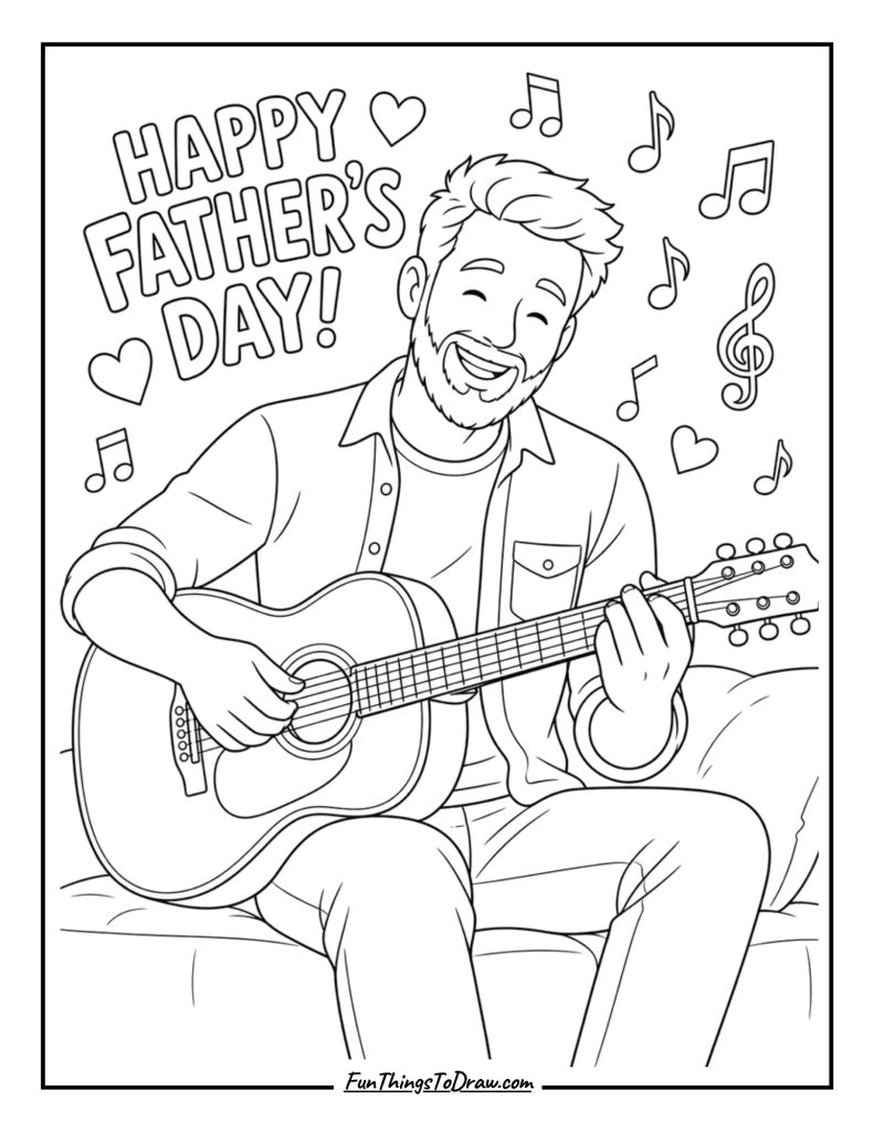 Father's day coloring sheet