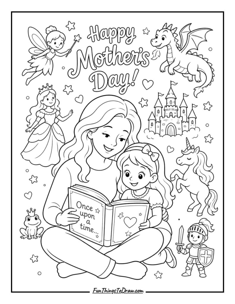 Mom Reading Storytime