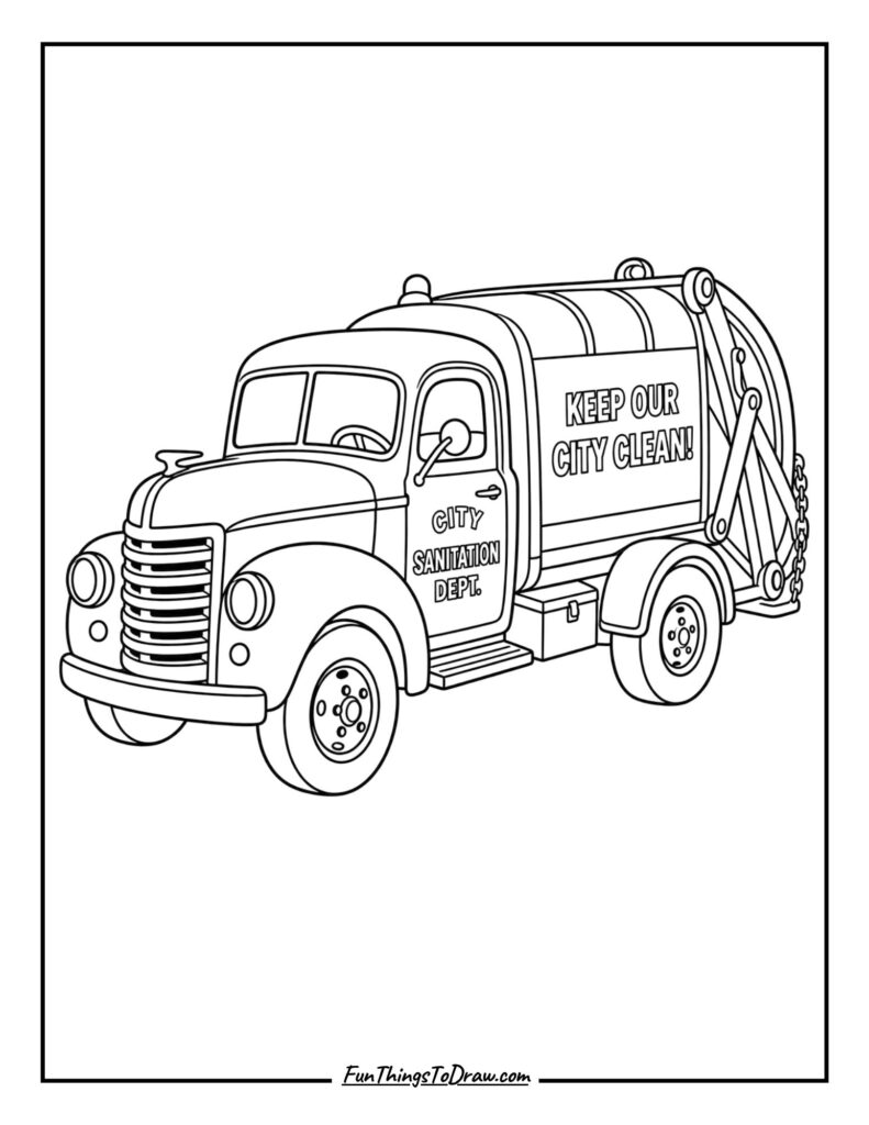 Vintage Garbage Truck