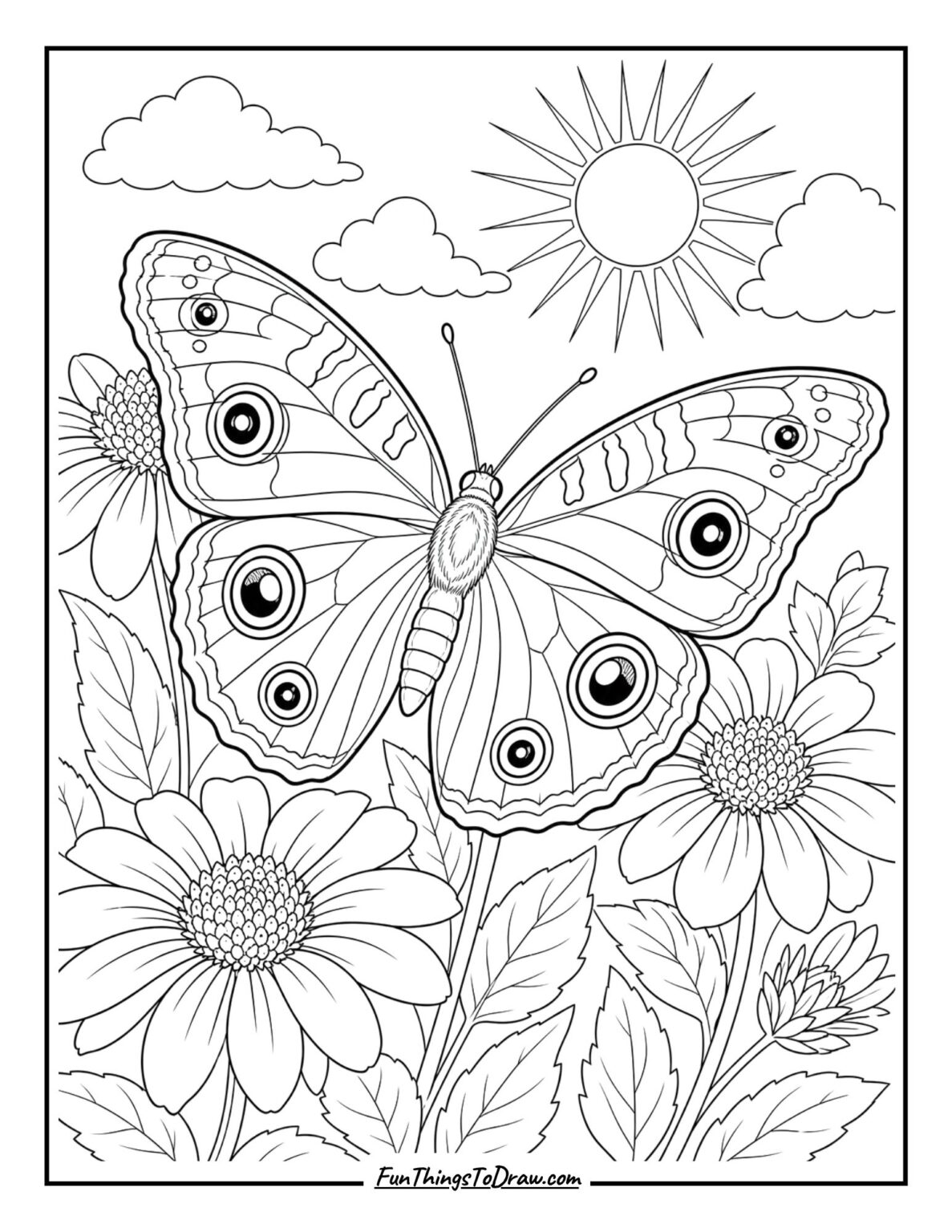 Butterfly Coloring Pages for Adults (34 Free Printable Sheets) - Fun ...