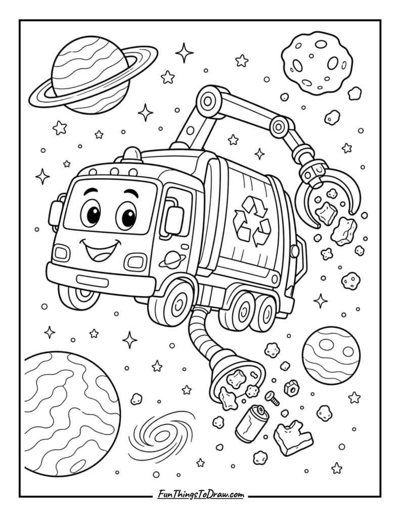 Garbage Truck in Space