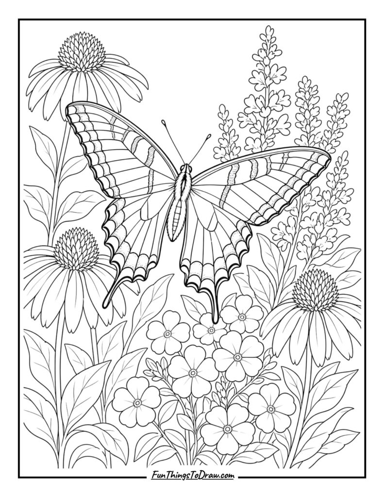Swallowtail Butterfly in a Garden
