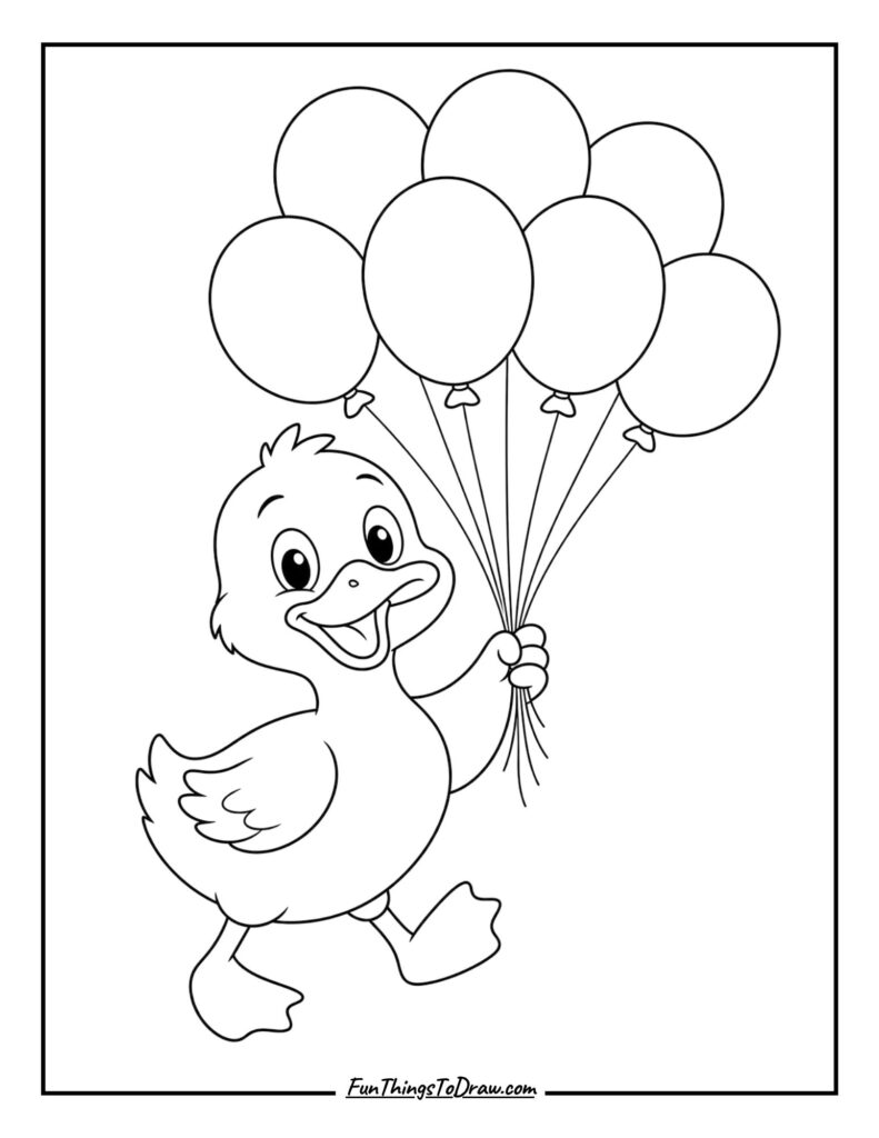 Duck with Balloons