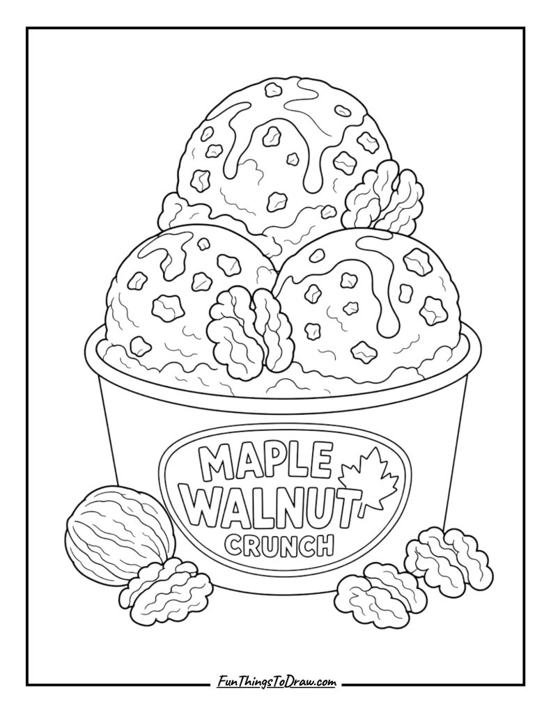 Maple Walnut Crunch coloring page for adults