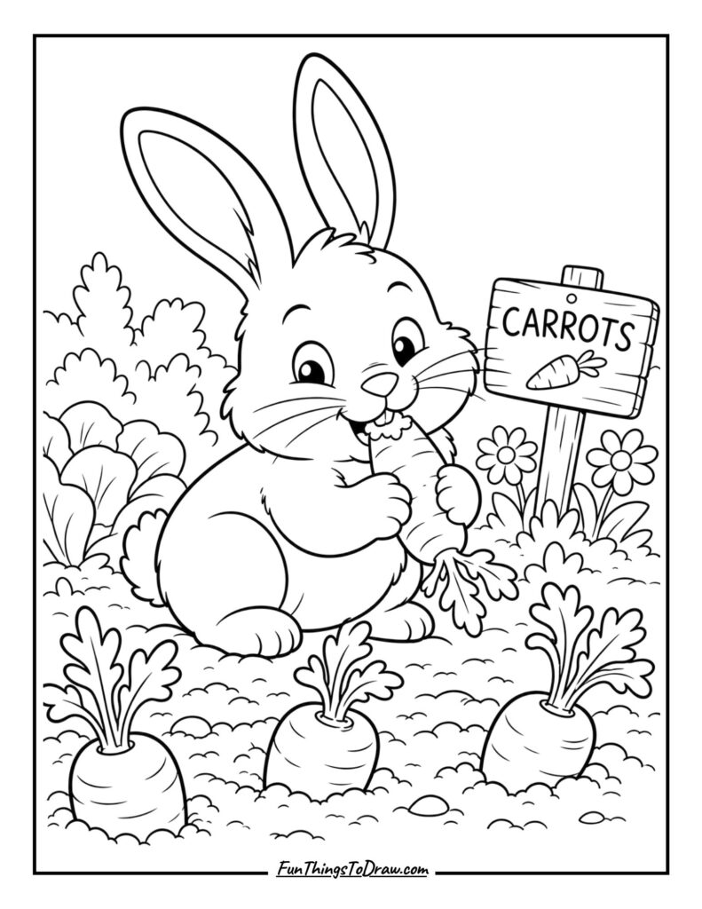 A mischievous rabbit