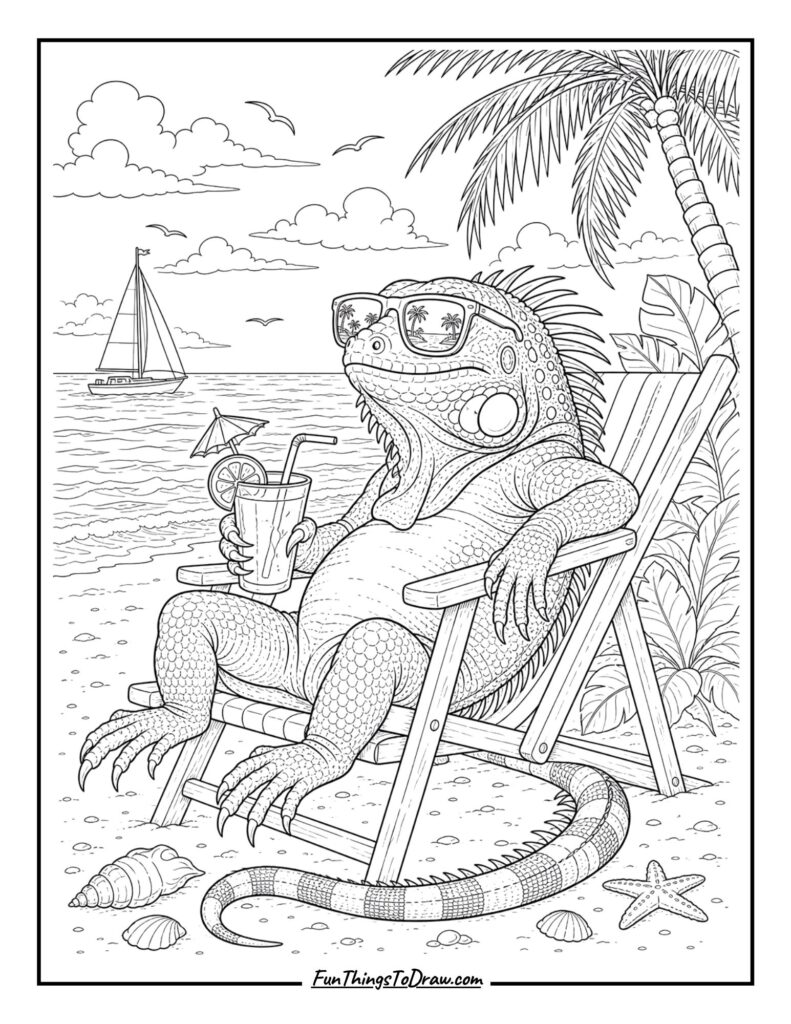 Iguana at the Beach
