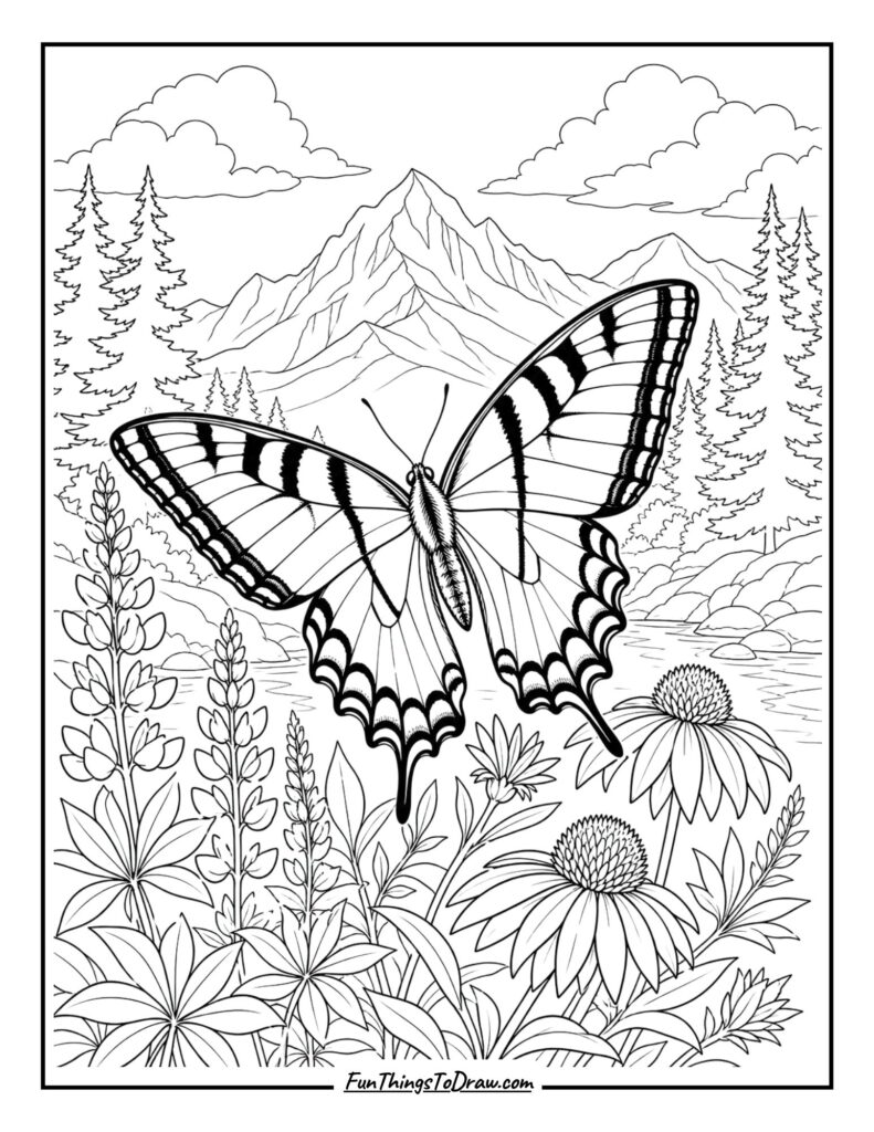 Western Tiger Swallowtail in Mountains